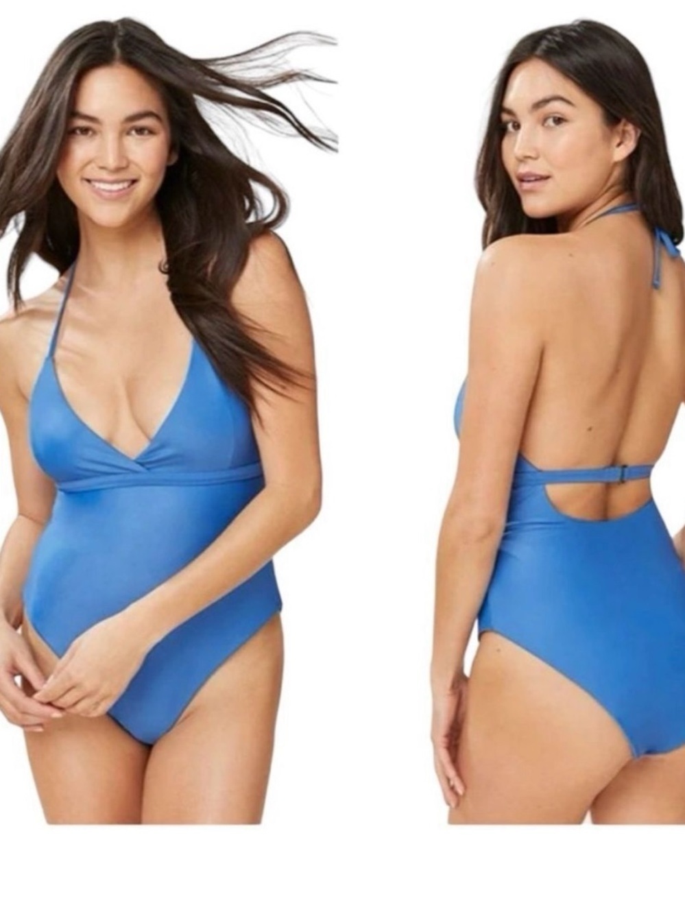 Andie swimwear - Classic maroon halter One-Piece Swimsuit - Women XL